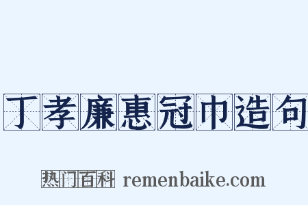 丁孝廉惠冠巾造句是什么意思的图片